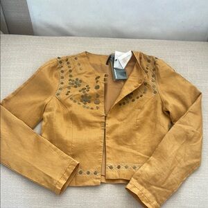 Embroidered Tan Jacket